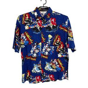 EMVO men's casual Hawaiian shirt  button front short sleeve size L  (16-16 1/2)